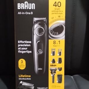 Braun All-in-One 3 Trimmer Kit - 8 in 1 Easy Click